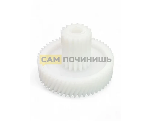 Шестерня для мясорубки с втулкой T4617SH (Д- 46/17/8 Зубья- 54(косые)/16(прямые))