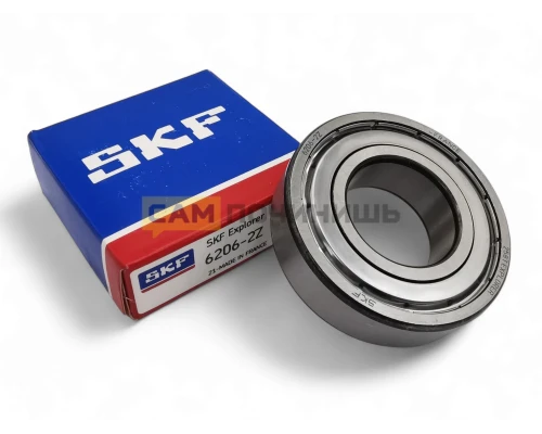 Подшипник для стиральных машин 6206 2Z SKF (Син.уп). T6206ZZ