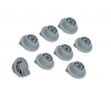 Комплект колес 8шт для корзины посудомоечной машины Siemens, Bosch, DWB906BO, 00611475, 611475