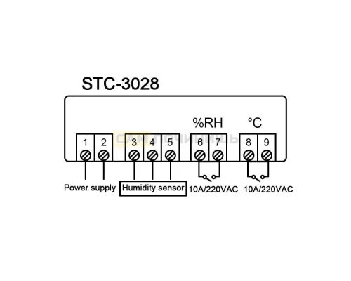 T5386 Терморегулятор STC-3028 Термостат, гигростат программируемый 220В
