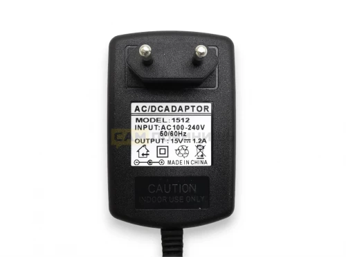 T5450 Адаптер питания AC-DC Adapter 15V 1,2A 5,5x2,5mm ЧЕРНЫЙ (200шт/к)