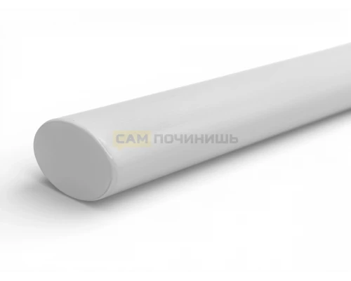 Ручка для духового шкафа металлическая, универсальная, регулируемая, профиль Овал, 480 мм, цвет Белый