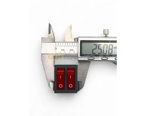 Выключатель двухклавишный 25*31. 66135 (аналог KN009, 65150778)